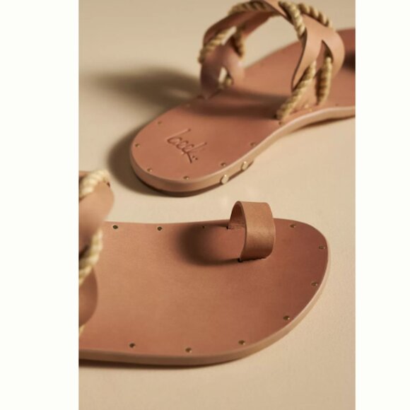 NEW  BEEK Leather Treepie Toe Ring Sandals in Honey sold  Anthropologie 257 6T8 - Picture 2 of 3